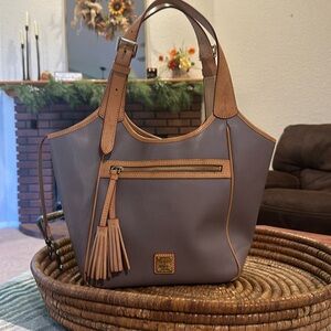 Dooney & Bourke Taupe Handbag with Beige trim. Only used a couple times.